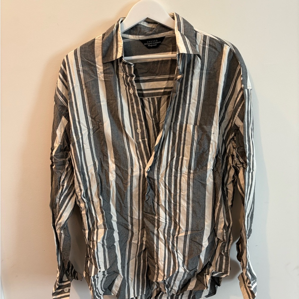 Striped Button-Up Shirt